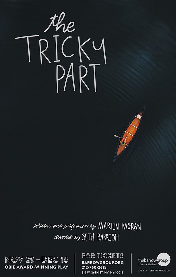 The Tricky Part poster, written and performed by Martin Moran and directed by Seth Barrish