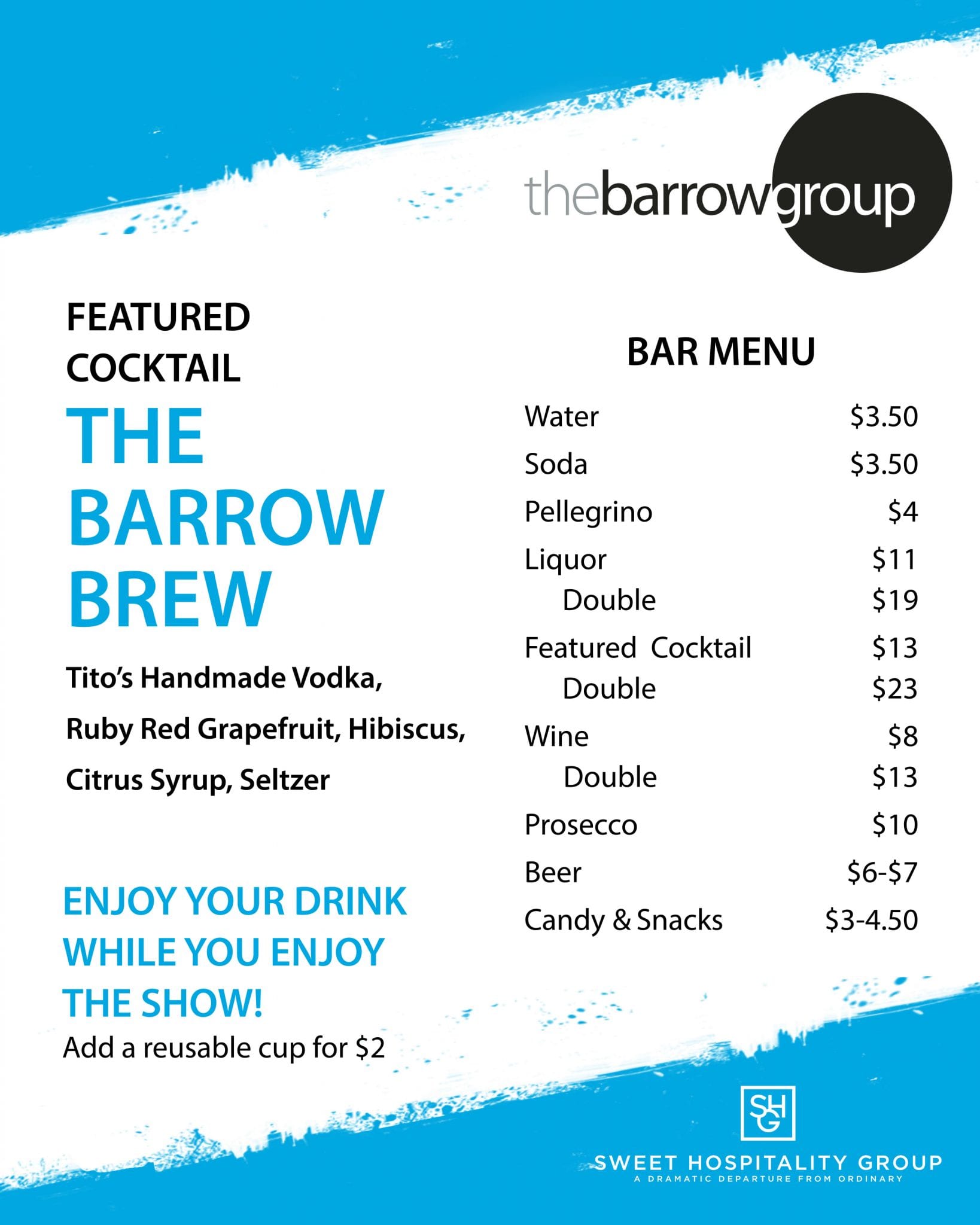 Concessions Menu for The Barrow Group