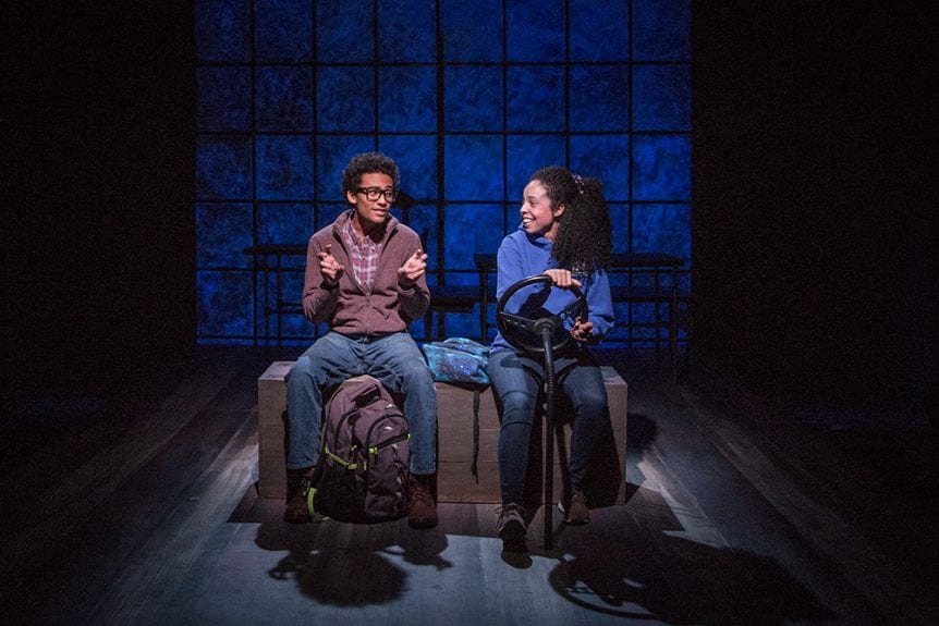 Luka Kain and Ana Roshelle Diaz in AWAKE, The Barrow Group 2019; photo by Edward T. Morris.