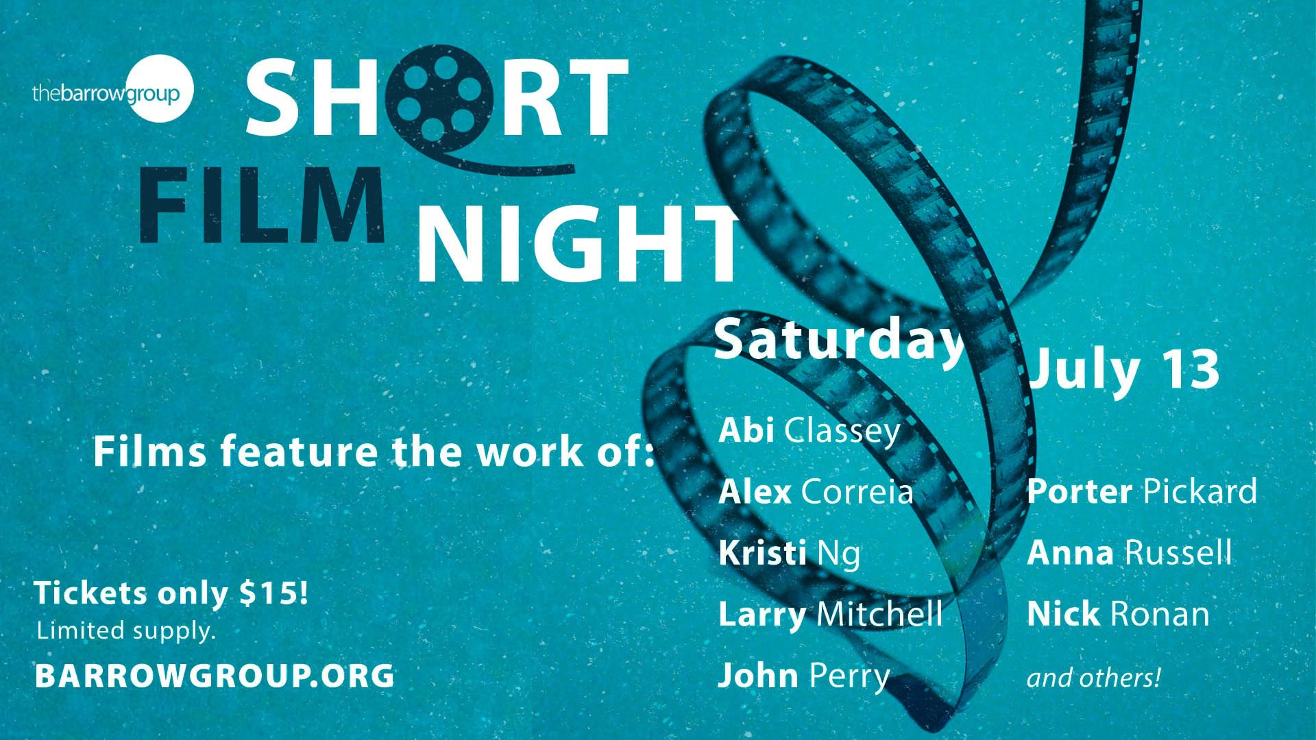 2019 Short Film Night banner