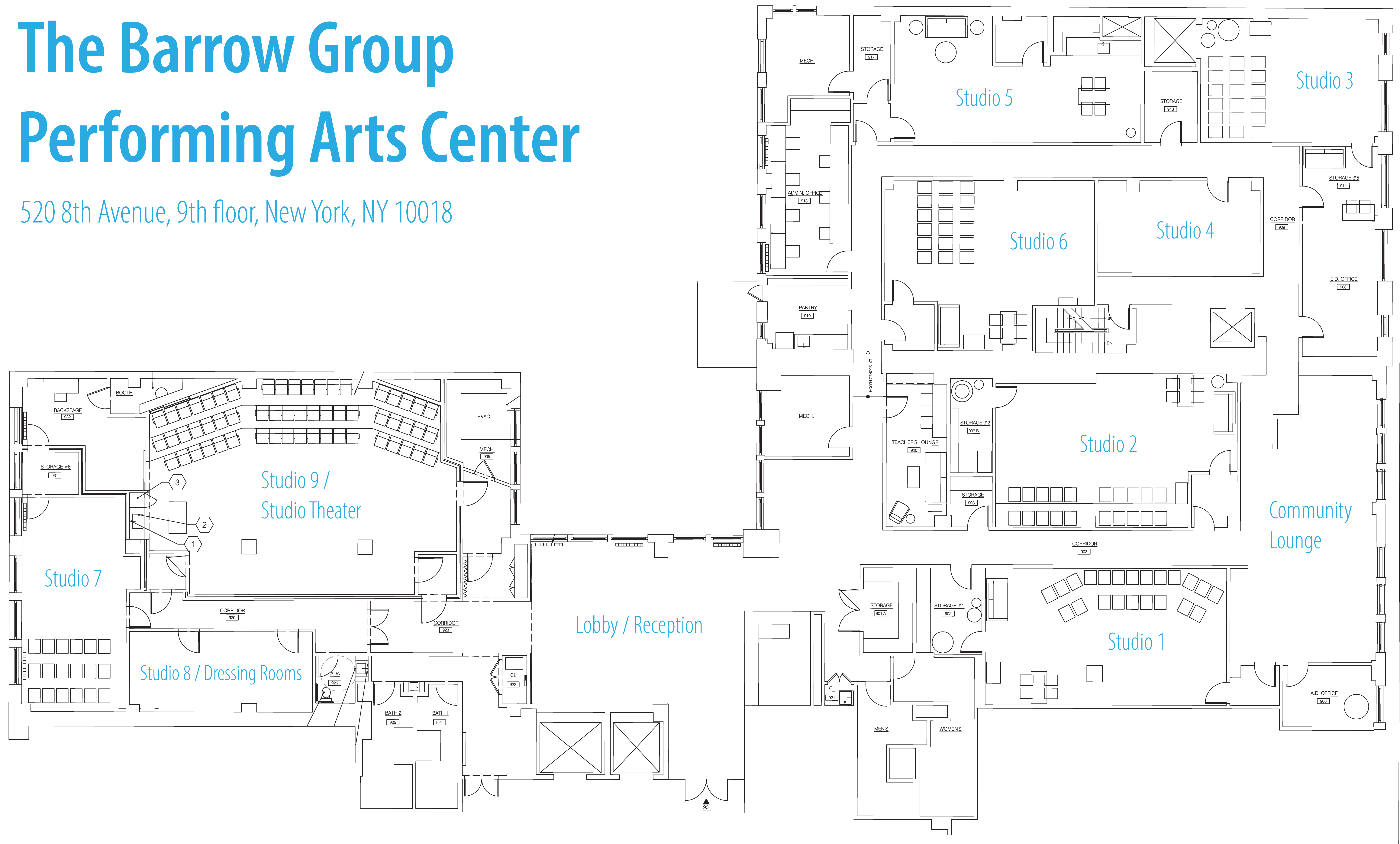 TBG Performing Arts Center Ground Plan