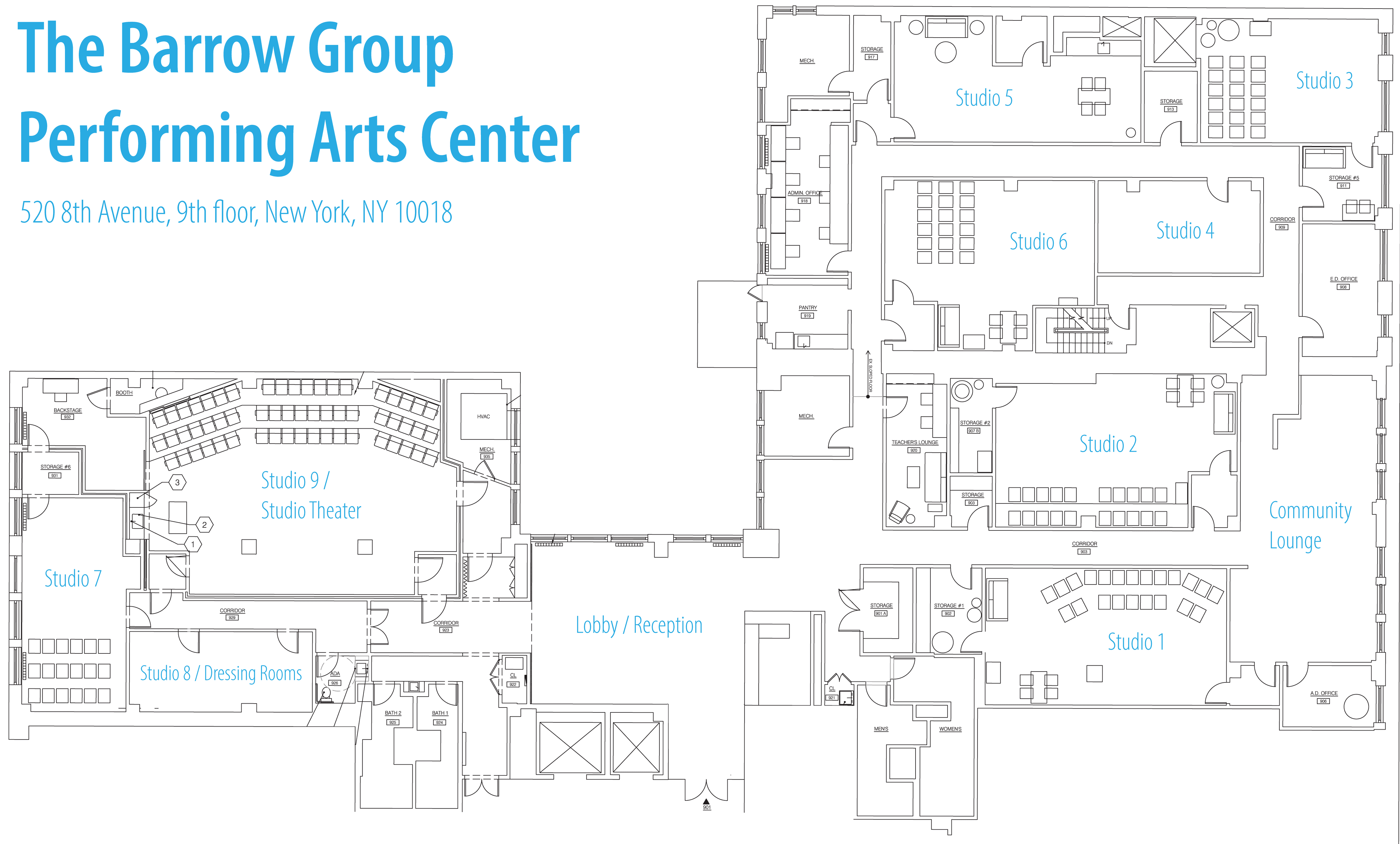 TBG Performing Arts Center Ground Plan